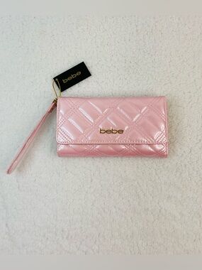 Bebe Cameron Trifold Wristlet Wallet NWT